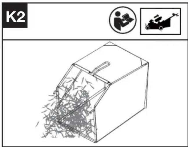 KRESS KC720.9 - Retrait et vidage du sac de collecte d'herbe (Voir Fig. K1, K2) - 2