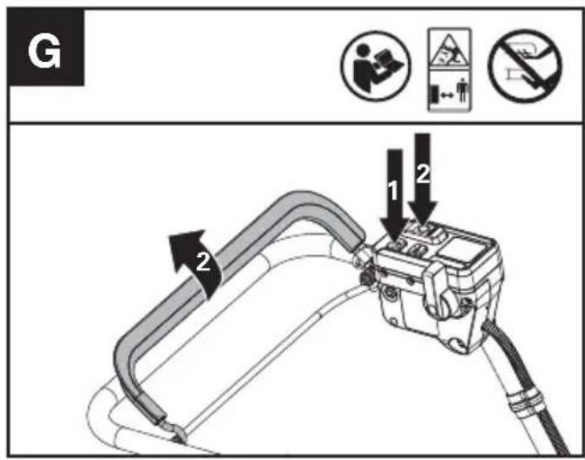KRESS KC720.9 - ¡ADVERTENCIA! La cuchilla sigue girando después de apagar el cortacésped, espere hasta que se detenga por completo. - 1