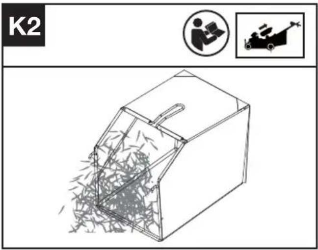 KRESS KC720.9 - Rimozione/svuotamento del sacco di raccolta dell'erba (Vedere Fig. K1, K2) - 2