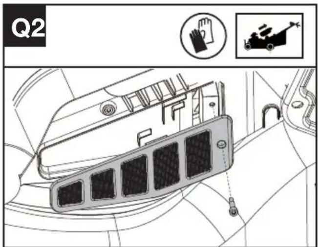 KRESS KC720.9 - Reinigen van het luchtfilter (Zie afb. Q1, Q2) - 2