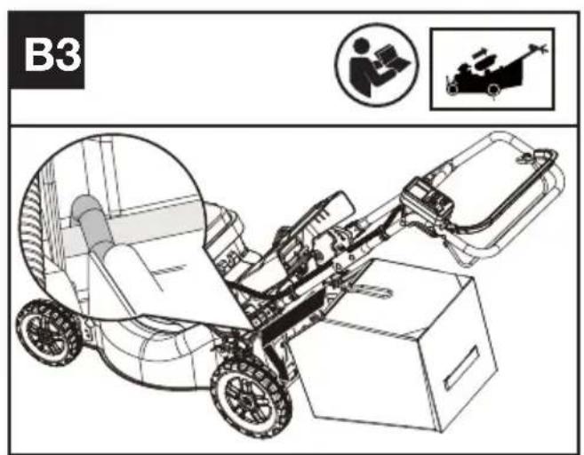 KRESS KC720.9 - Montagem do saco de recolha de relva no cortador de relva (Ver a Fig. B2,B3,B4) - 2