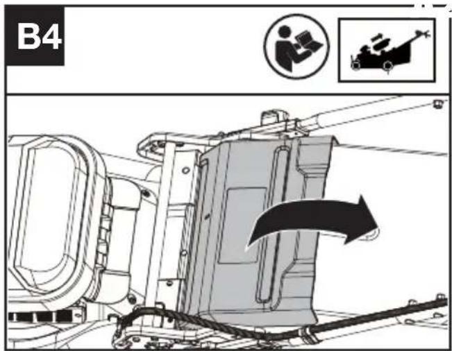 KRESS KC720.9 - Montering av gräsuppsamlingspåsen på gräsklipparen (Se bild B2,B3,B4) - 3