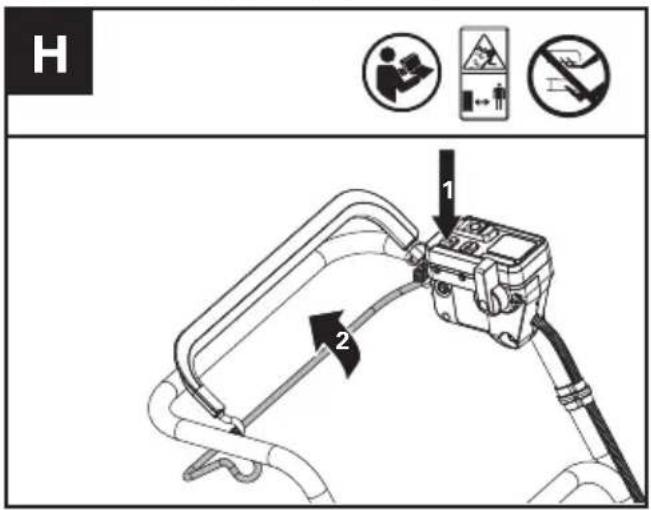 KRESS KC720.9 - Sådan bruges plæneklipperen selvkørende (Se Fig. H) - 1