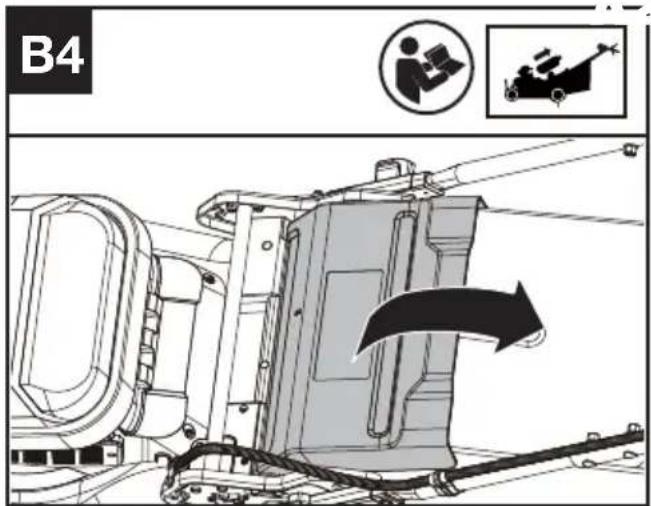 KRESS KC720.9 - Montering af græsopsamlingsposen på plæneklipperen (Se Fig. B2,B3,B4) - 3