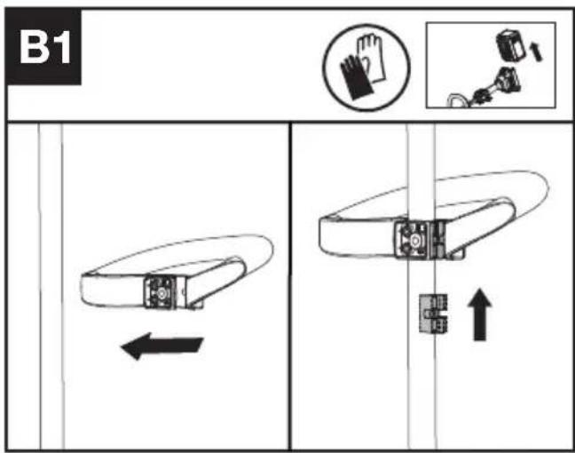 KRESS KC110.9 - Montaggio della maniglia anteriore (Vedere Fig. B1, B2, B3, B4) - 3