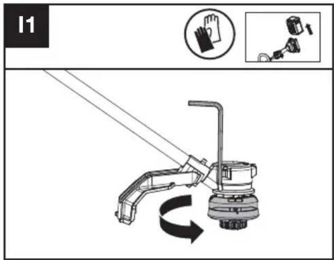 KRESS KC110.9 - Sostituzione della testa rifilatrice (Vedere Fig. I1, I2) - 4