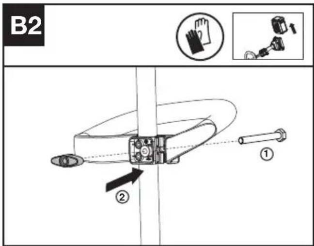 KRESS KC110.9 - Montage des Handgriffs (siehe Abb. B1, B2, B3, B4) - 4