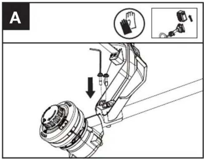 KRESS KC110.9 - Montaggio della protezione anti-detriti (Vedere Fig. A) - 1