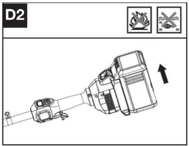 KRESS KC110.9 - Rimozione e Installazione dell'unità batteria (Vedere Fig. D1, D2) - 2