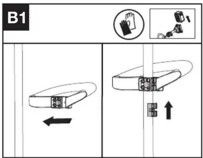 KRESS KC110.9 - Montagem da Proteção contra a projeção de detritos (Veja a Fig. A) - 2