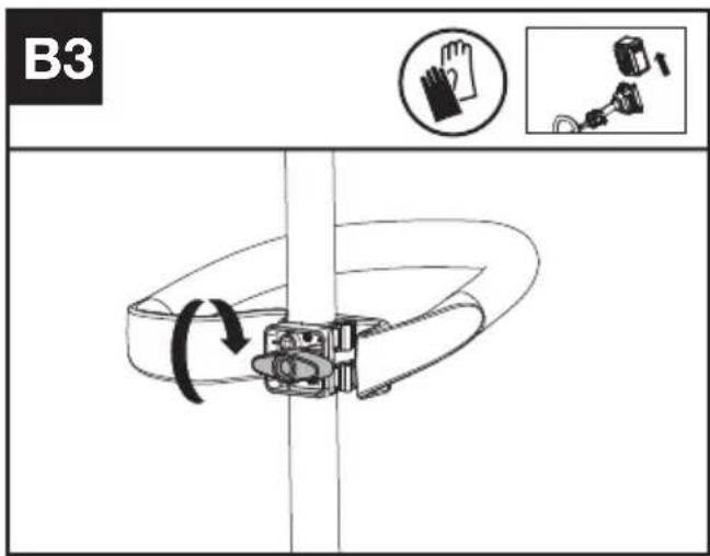 KRESS KC110.9 - Montaggio della maniglia anteriore (Vedere Fig. B1, B2, B3, B4) - 5
