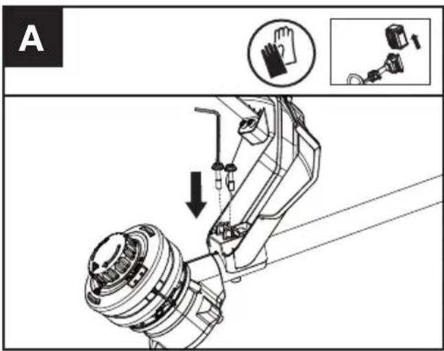 KRESS KC110.9 - Montagem da Proteção contra a projeção de detritos (Veja a Fig. A) - 1