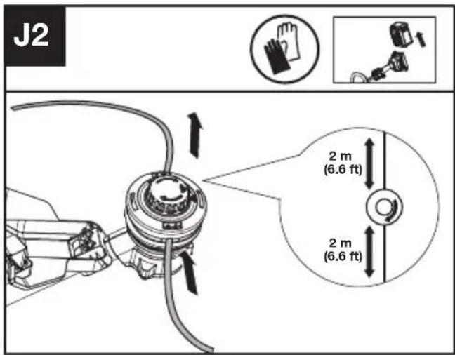 KRESS KC110.9 - Winding the line (See Fig. J1, J2, J3) - 2