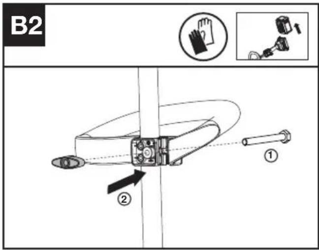 KRESS KC110.9 - Montaggio della maniglia anteriore (Vedere Fig. B1, B2, B3, B4) - 4