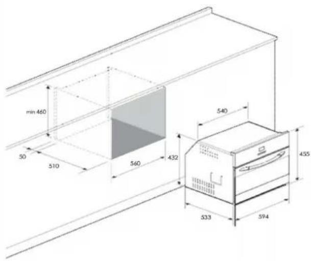 Fulgor Milano FUGMO 7505 MT GBK - Incasso del forno - 2