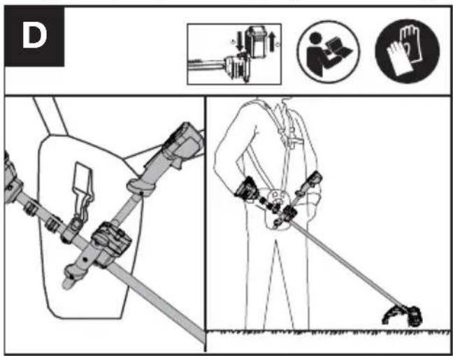 KRESS KC111.9 - Ausgleichen des Trimmers (siehe Abb. D) - 1