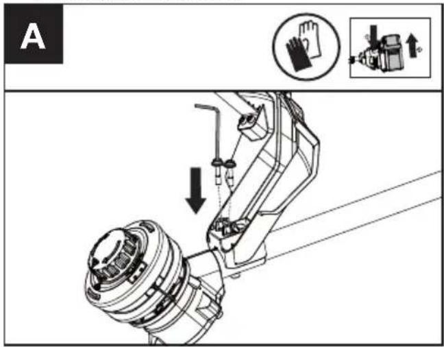 KRESS KC111.9 - Montaggio della protezione anti-detriti (Vedere Fig. A) - 1