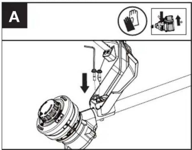 KRESS KC111.9 - Montagem da Proteção contra a projeção de detritos (Veja a Fig. A) - 1