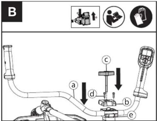 KRESS KC111.9 - Assembling the bike handle (See Fig. B) - 1