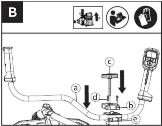 KRESS KC111.9 - Montaggio del manubrio (vedere Fig. B) - 1