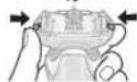 PANASONIC ES-LS8A - ▶ Retrait de la section de la grille de protection - 2
