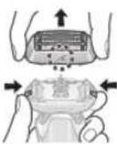 PANASONIC ES-LS8A - ▶Removing the outer foil section - 1