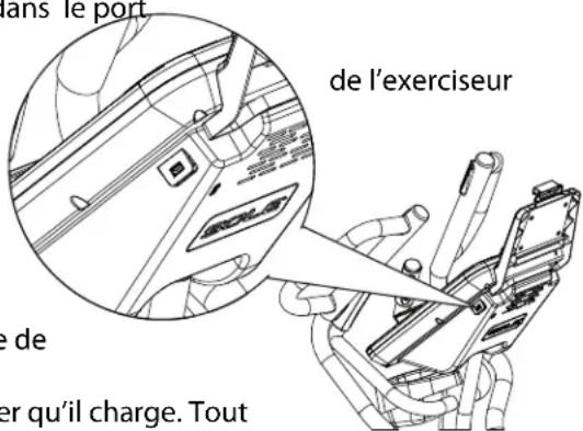 Sole Fitness E55 - Chargement des dispositifs portables munis d'un port USB - 1