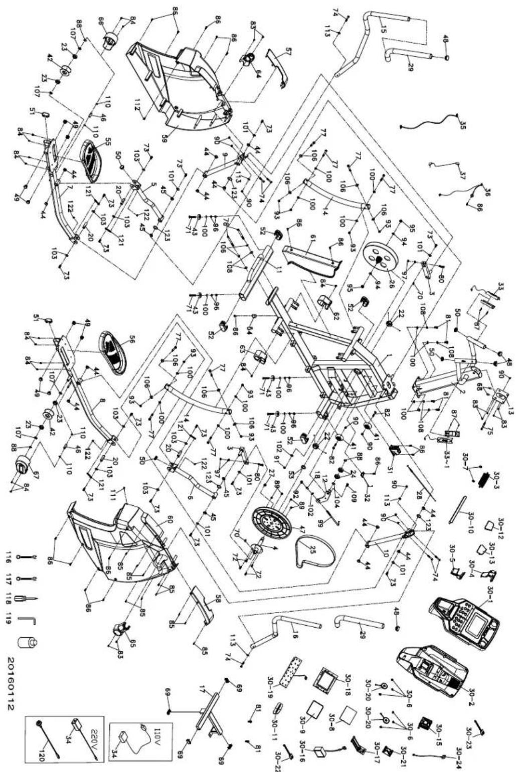 Sole Fitness SC200 - PLAN DÉTAILLÉ - 1