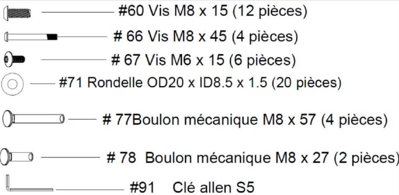 Sole Fitness SRW250 - LISTE D'ASSEMBLAGE DU MODÈLE SRW250 - 1