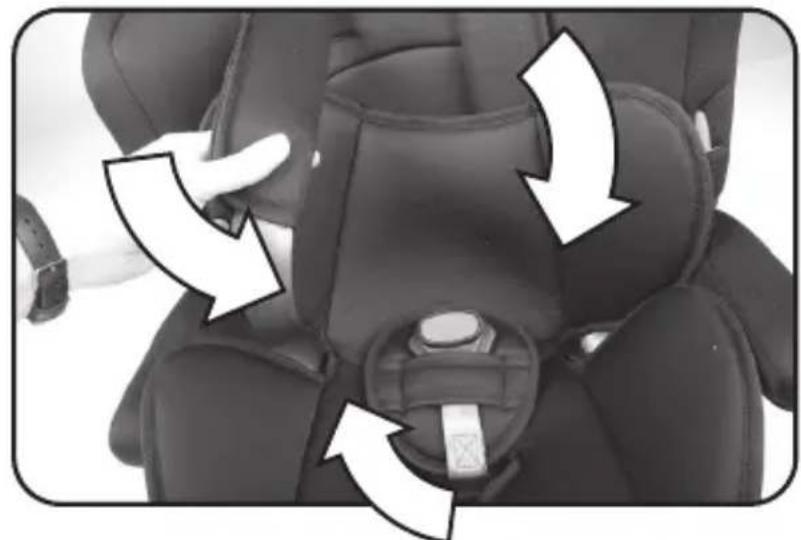 BEBE CONFORT Ever Safe+ - EN GROUP 1: USING THE BOOSTER WITH BACK AND 5-POINT HARNESS - 10