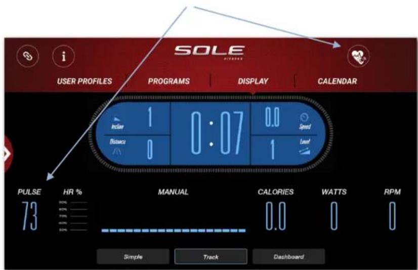 Sole Fitness LCR - Instructions pour connecter la console + l'application Sole + la sangle de poitrine Bluetooth : - 3