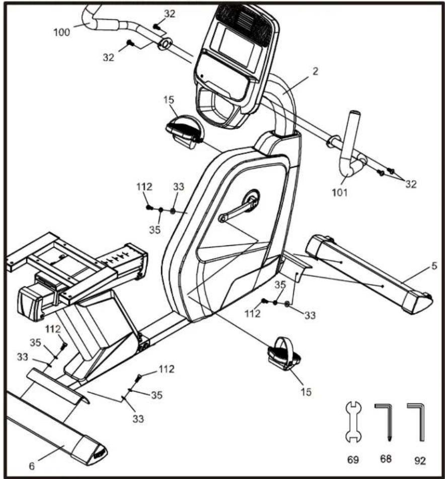 Sole Fitness R52 - ÉTAPE D'ASSEMBLAGE - 1