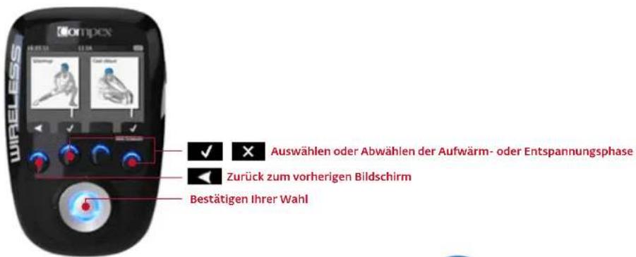 COMPEX Wireless - AUFWÄRMUNG UND ENTSPANNUNG - 1