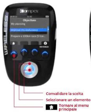 COMPEX Wireless - SELEZIONE DI UN OBIETTIVO O DI UN PROGRAMMA - 1