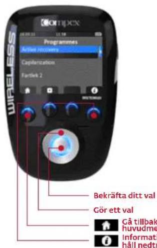 COMPEX Wireless - VÄLJA EN MÅLSÄTTNING ELLER ETT PROGRAM - 2