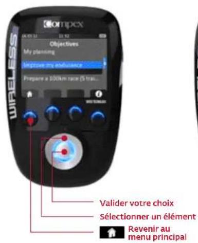 COMPEX Wireless - SÉLECTIONNER UN OBJECTIF OU UN PROGRAMME - 1