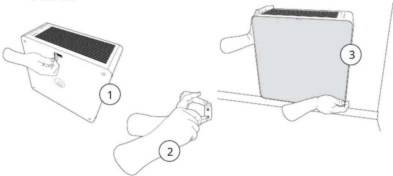 Airthings Renew Duo - Fixation murale du purificateur d'air Renew - 1