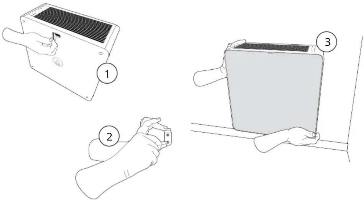 Airthings Renew Duo - Mounting Renew on a wall - 1
