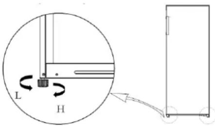 FRIGELUX RA235NE - Leveling the fridge - 1
