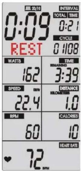Sole Fitness SB800 - Mode INTERVALLE 20-10 : - 3