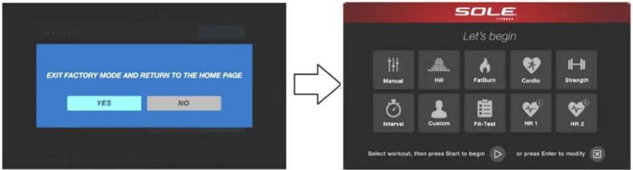 Sole Fitness LCB - MENU D'ENTRETIEN DANS LE LOGICIEL DE LA CONSOLE - 2