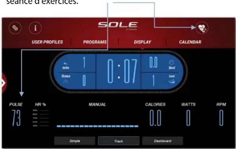 Sole Fitness LCB - Instructions pour connecter la console + l'application Sole + la sangle de poitrine Bluetooth : - 3