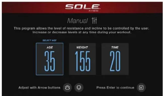 Sole Fitness LCB - PROGRAMMATION DE LA CONSOLE - 1