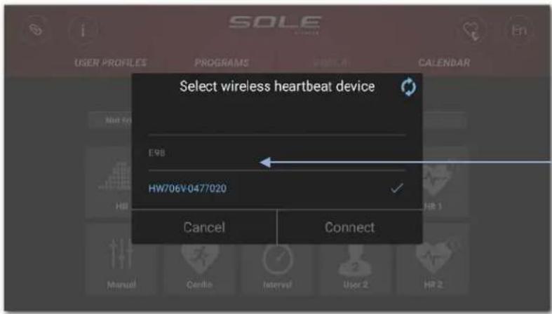 Sole Fitness LCB - Instructions pour connecter la console + l'application Sole + la sangle de poitrine Bluetooth : - 2
