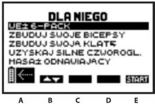 COMPEX One - Wybór programu - 1