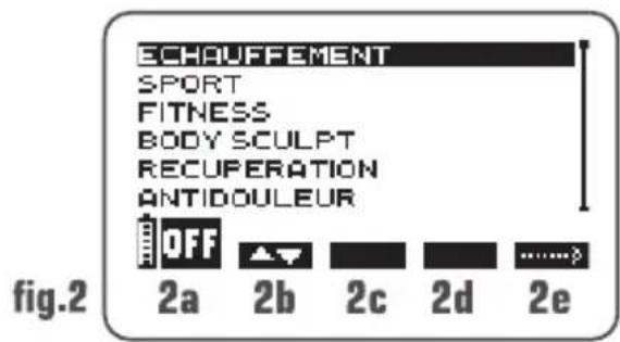 COMPEX Performance - Sélection d'une catégorie de programmes - 1