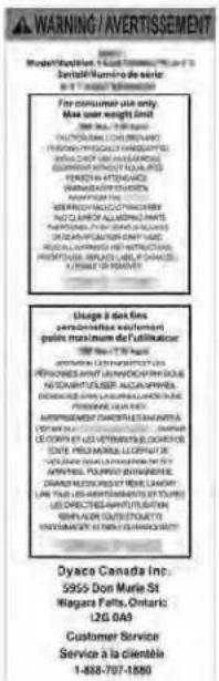 Sole Fitness SB700 - Remplacement de l'étiquette d'avertissement" - 1
