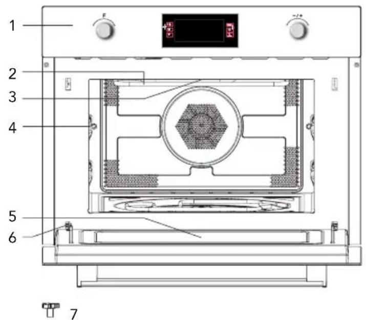 CANDY CA4MWNBB6N - Names of Oven Parts and Accessories - 1