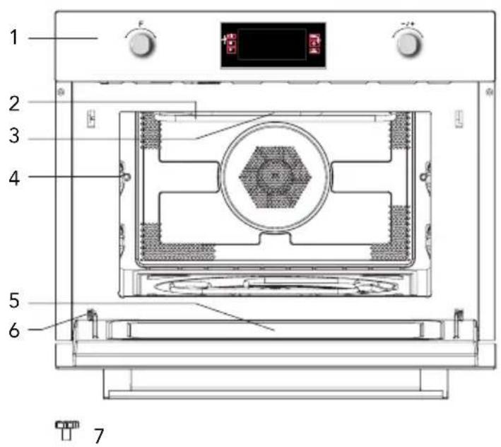 CANDY CA4MWNSB6N - A sütőalkatrészek és -tartozékok neve - 1