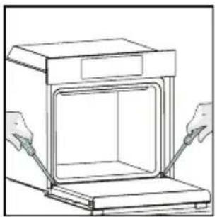 CANDY CA6 N5G3YTB - OUTSIDE THE OVEN: removal and cleaning the glass door - 1